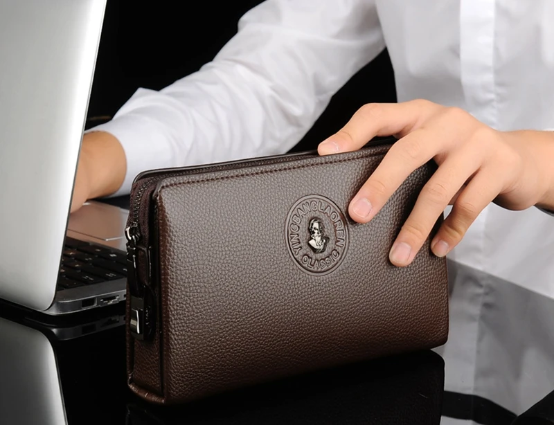 Yingbanglareen — sac à main anti-vol pour hommes, nouvelle collection, sac d'affaires décontracté, pochette, grande capacité