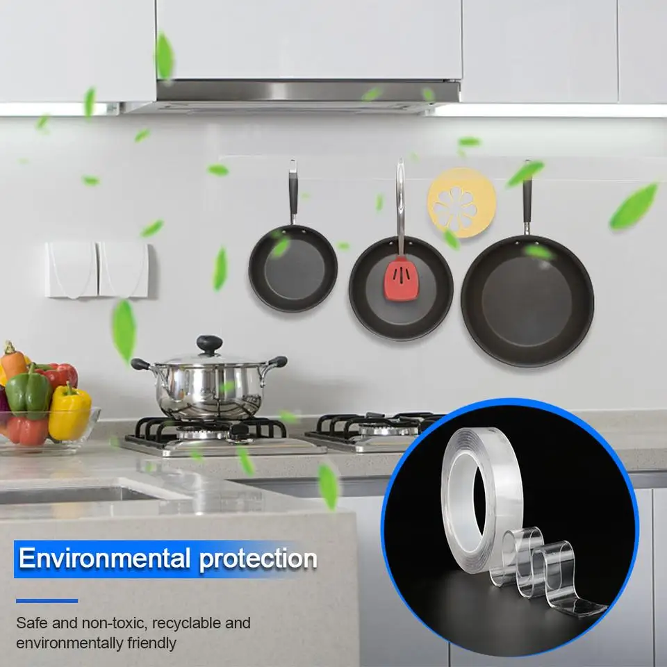 Super Strong Multifunctional Double Sided Adhesive Tape Washable Nano Tape