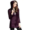 Factory price women leather long jacket softshell winter windbreaker hooded thick warm jacket for ladies