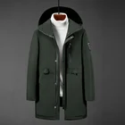 Winter Mens long design 5V USB power battery heated Jacket