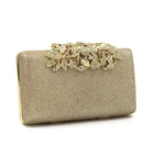 Rhinestone Evening Party Wholesales Elegant Fower Crystal Rhinestone Box Clutch Evening Bag For Formal Party
