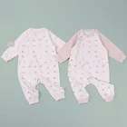 Organic Cotton Baby High Quality Autumn Organic Cotton Toddler Baby Boy Girl Long Sleeve Romper Footless Pajamas