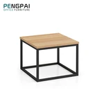 Square Table Custom Living Room Furniture Metal Frame Mdf Top Square Center Table Tea Table Set