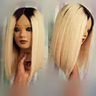 Wholesale Price Short Length Stock Brazilian 613 Color Blonde Short Human Hair Bob Lace Front Wig