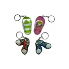 Custom hotel wallet sublimation blank pvc slipper chapstick holder keychain