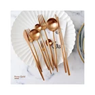 Rose gold / Bronze / Copper Stainless Steel Inox Flatware Cutlery Sets
