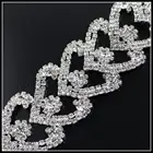 2020 Wholesale glass designs rhinestone lace trims crystal type rhinestone chain trimmings