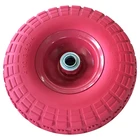11 inch 3.50-4 iron 120mm pu foam rubber wheel