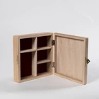 Customized Handmade high quality square wood tea box with lid