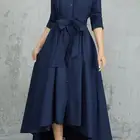 Clothes Sunshop Women Clothes Women Pure Color Botton Front Long Maxi Full Dress