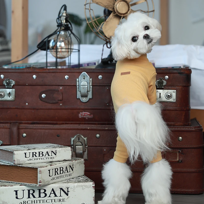 New Best Selling Pet Clothing Dog T shirt Comfortable Skin-Friendly Dog Bottoming Shirt Pets Accessories Dogs Clothes For KR JP