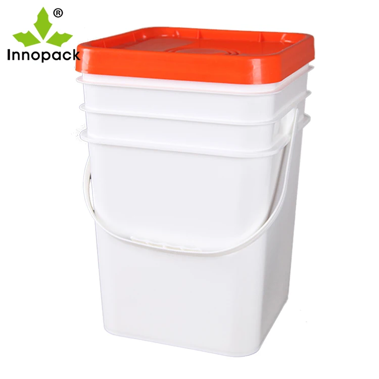 2l/3l/5l/8l/10l15l/20l/25l square plastic food buckets with lids