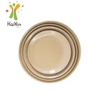 Clean plant material rice husk round plate kitchen plates size M for restaurant
