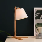 Chicken feet bamboo design Lampara de mesa white bedroom wood table lamp set