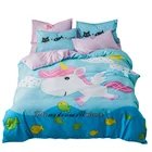 cartoon duvet bedding set baby fitted bed sheet 100% cotton