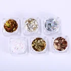 New 1 Box 6 Colors Aluminum Foil Nail Art Glitters Shining Dust sequins Pigment Decoration