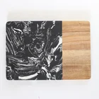 New Arrival new black marble &wood cheese board cutting board chopping board and cheese serving tray