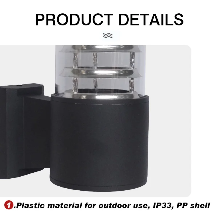 E27 Aluminum Modern Surface Mount Outdoor Landscape Garden Wall Lamp