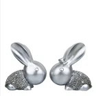 Custom handmade carved resin europe easter rabbit polyresin animal figures