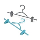 Wholesale kids jeans hanger plastic pants clothes hangers with clip