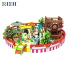 Kids playground plastic slides indoor with sand pit cassia pit indoor playground