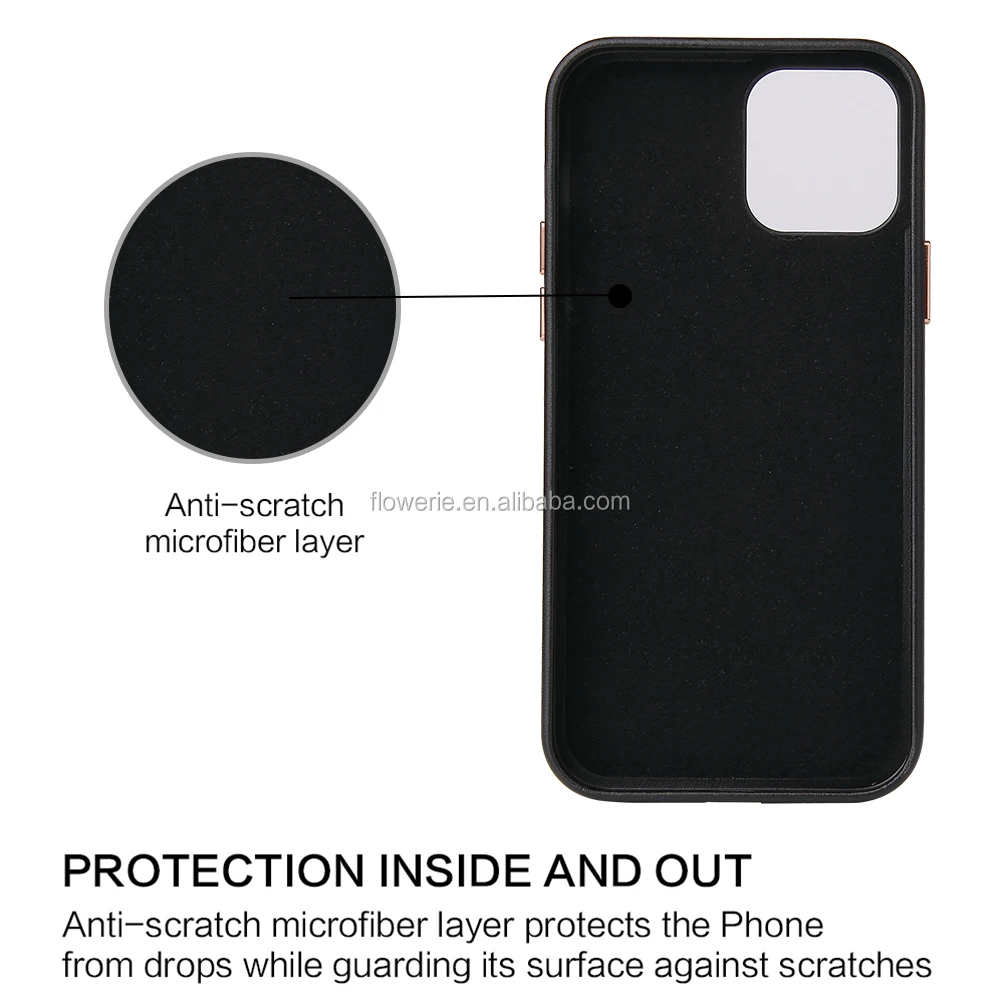 CUAP061 Customized logo Offical For iPhone Leather Case  Leather Phone Case Cover For iPhone 12 Leather Case with camera frame