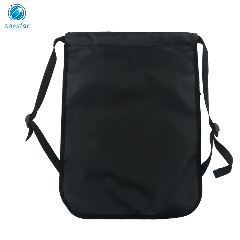 Polyester Drawstring Backpack with Pockets Sport Gym Shopping Daily String Bag