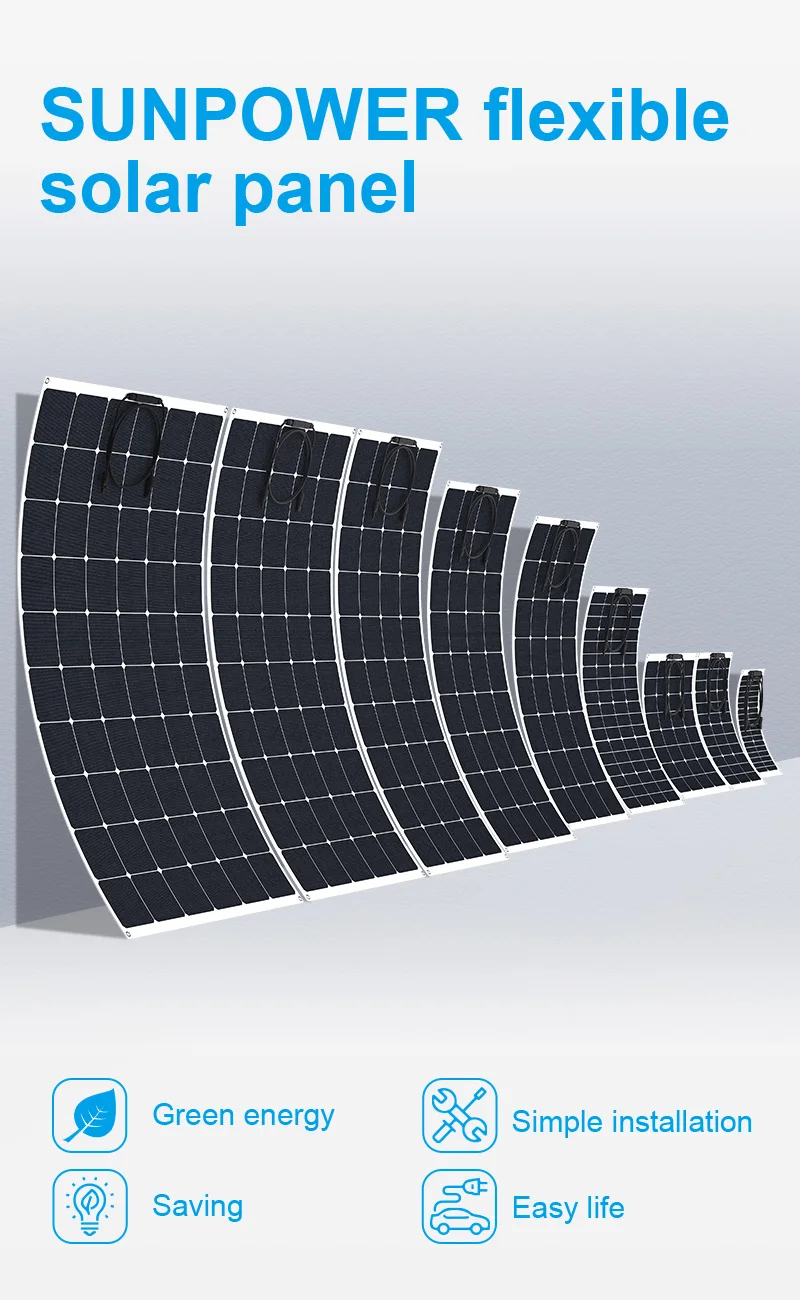50W 18V ETFE Sunpower Cells  Corrosion Resistance to Salt Fog Surface Semi Flexible Solar Energy Panel For Campervans Yachts RVs.jpg