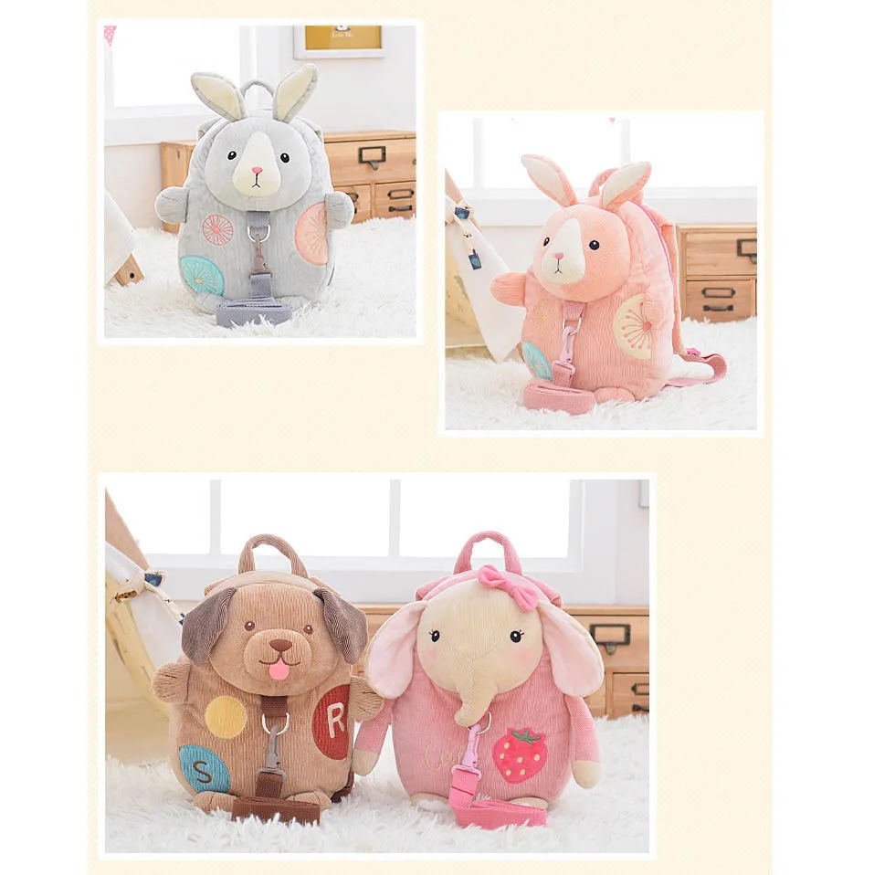 product-GF bags-mochilas Baby Toddler Walking Keeper Children Backpacks Plush Elephant Anti Lost Kin