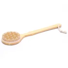 Organic Spa Exfoliation Massage Scrub Bamboo Boar Bristle Plastic Massager bath back brush for Body Smoother