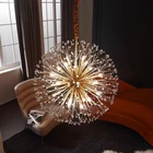 Contemporary Crystal Chandelier Dandelion Fancy Pendant Light