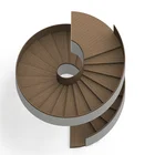 Dlab interior wood stairs treads steel spiral staircase manufacturer China