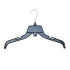 Wet and dry dual use wide shoulder standard size recycled velvet clothes plastic hanger
