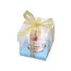 One Piece Packaging Cupcake Box Transparent PET Box With Cardboard Inside