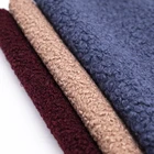 Fashion new felt 100% polyester solid color plain circle yarn knitted terry polar fleece fabric for shoes