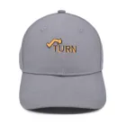 Custom Winter Grey 100% Cotton Flat Brim Cap Six Panel Sport Hats