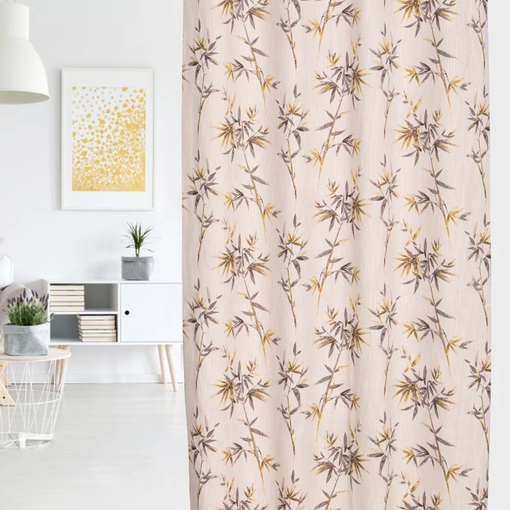 2020 wholesale price window curtain jacquard leaves curtain