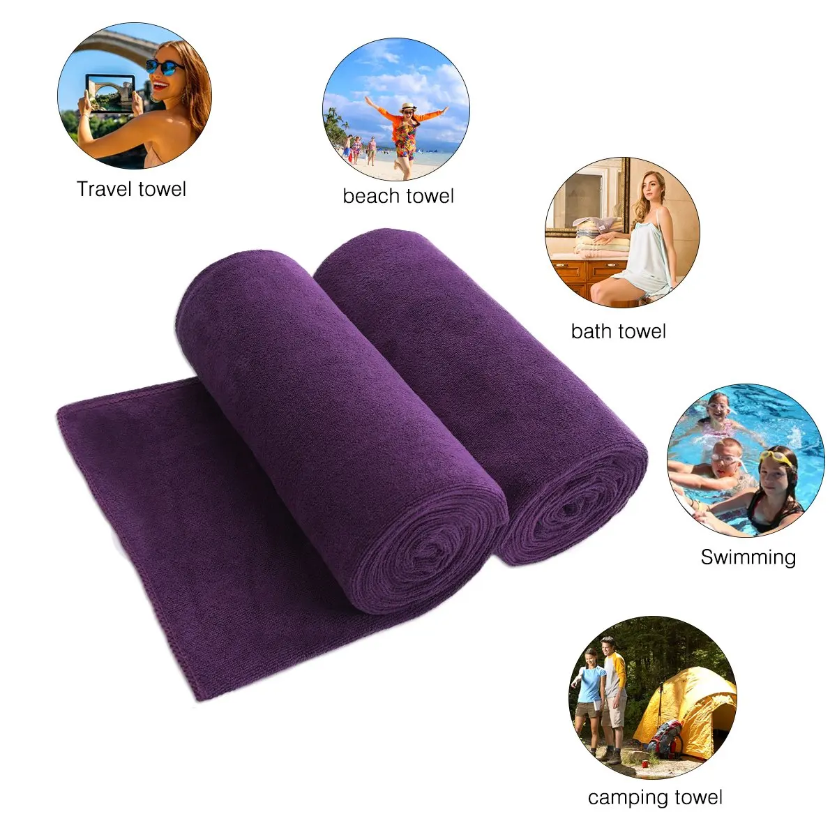 hot selling 30x60inch microfiber custom printed beach towels