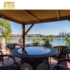hotel outdoor furniture woven cane rattan wicker rope bamboo sun lounger deck chair
