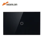 US/AU/EU/UK RF433 Remote Control touch light switch with waterproof tempered glass panel