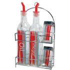 Acrylic Kitchen condiment dispenser containers spice jar,glass oil and vinegar bottle