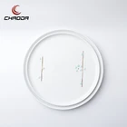 Custom 9 inch porcelain flat round plate fine porcelain display plates colored ceramic plate