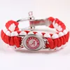 manufacturer custom america university basketball teams logo bracelets, wholesale alloy buckle ncaa paracord bracelet