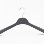 Rubber coated plastic hanger for coat and jacket clothes