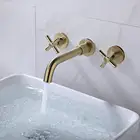 Brass Bathroom Sink Faucet Wall Mounted Faucet