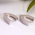 Gold Hoop Earrings Earrings New Fashion Jewellery Cubic Zircon Brass Small V-Shaped Gold Hoop Earrings