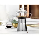 Food grade Eco-friendly Pyrex Glass And Aluminum italian moka stove top espresso coffee pot manual coffee maker