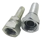 Carbon steel BSP FEMALE straight hydraulic pipe crimp fitting