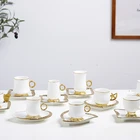 Turkish Ceramic Tea Coffee Sets Wholesale Hot 80CC Ceramic Matt Glaze Coffee Saucer New Bone China Turkish Coffee Cup Set