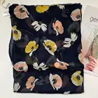Wholesale new solid color crease muslim hijab cotton and linen scarf